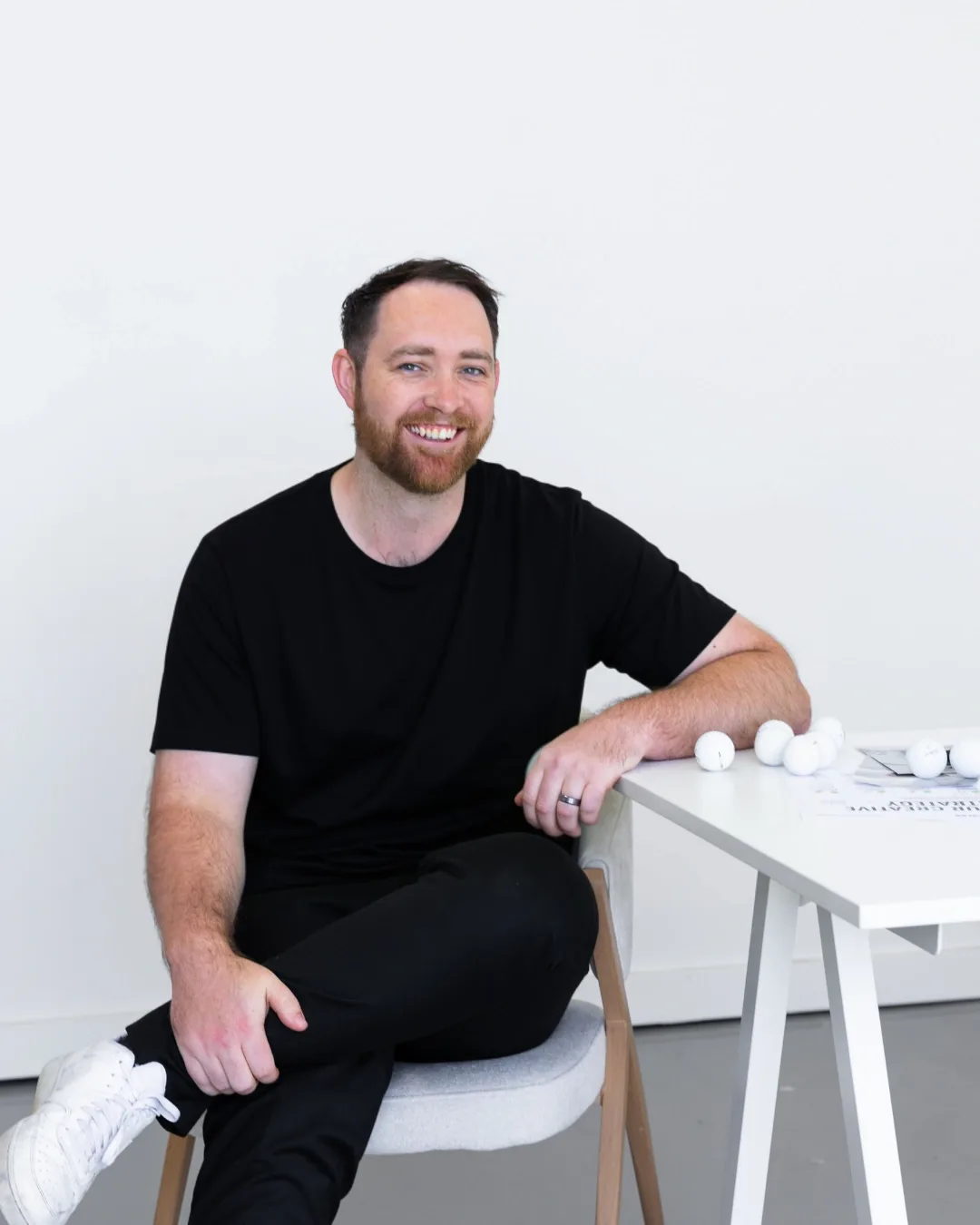 Lachie, co-founder of adiverse, at the office